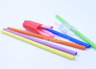Business Trips Using Food Grade Silicone Straws FDA Colorful  No Metal Aftertaste